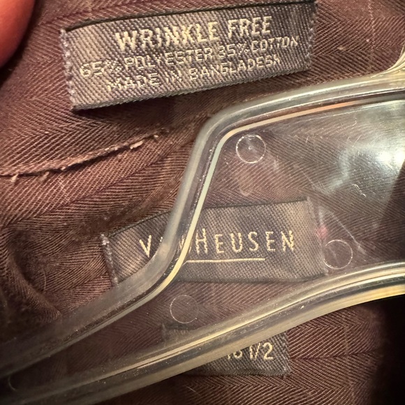 Set of 2 Men’s Van Heusen Size 16 1/2 32/33 Long Sleeve Button Down Shirts - Picture 5 of 11